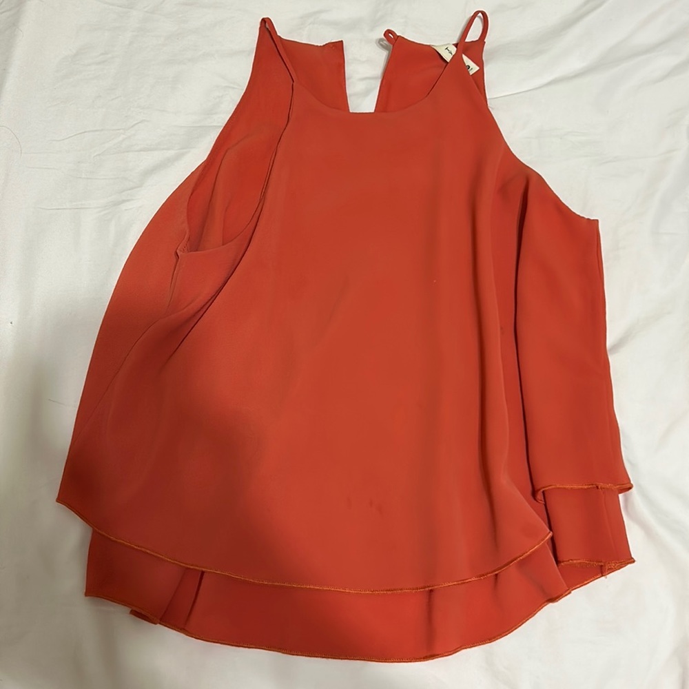 Orange halter spaghetti top
